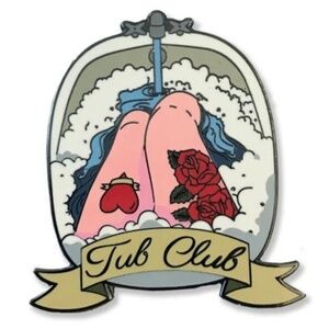 TUB CLUB ENAMEL PIN by Garbage Humans